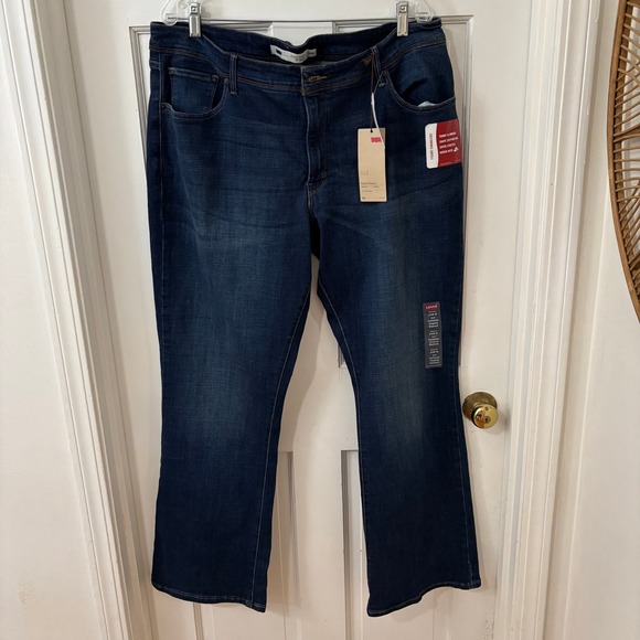 Levi's Denim - Levi's Women's 24W M 512 Perfectly Shaping Bootcut Jeans Stretch Dark Blue